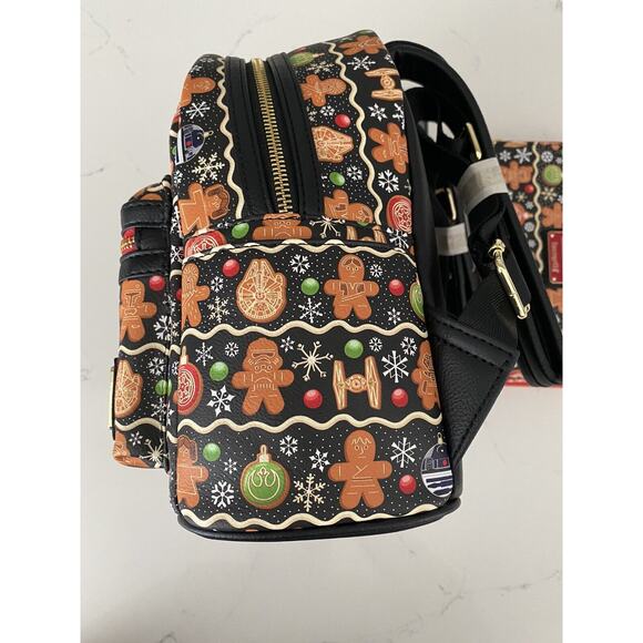 Loungefly Star Wars Gingerbread Mini Backpack And Wallet Set NWT Exclusive main image 11